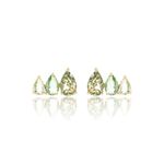 Brinco-Ear-Cuff-3-Gotas-Cristal-Rutilado-Berilo-e-Cristal-Ametista-Verde-Banho-de-Ouro