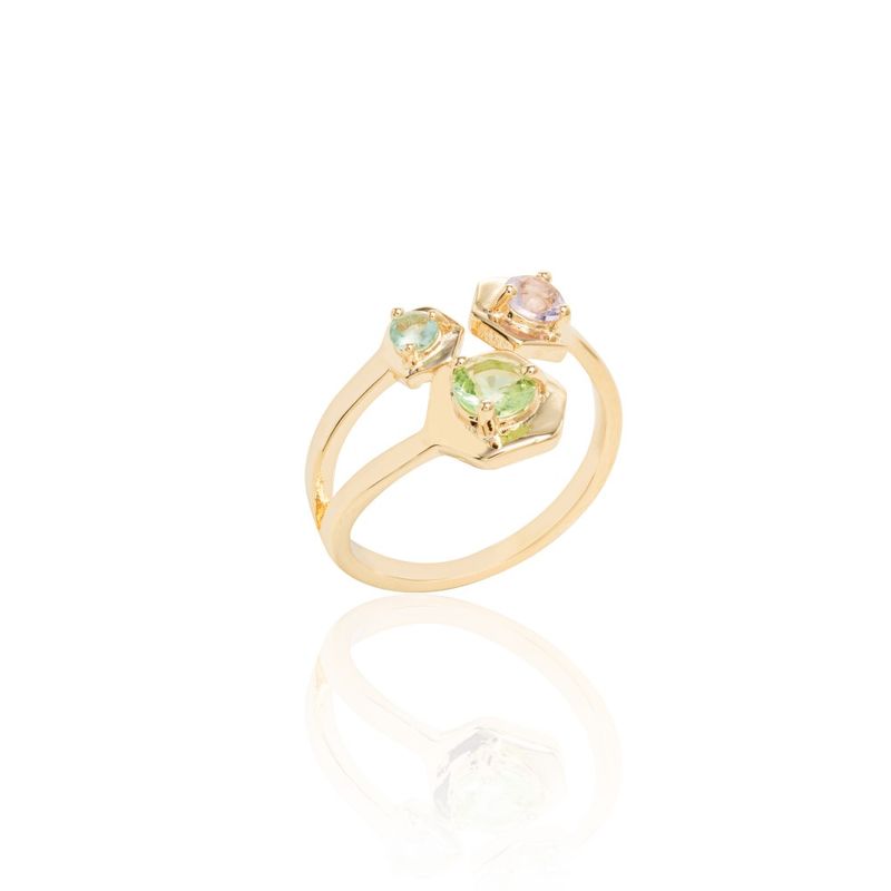 Anel-Hexagono-Cristal-Berilo-Aberto-Banho-de-Ouro-18k