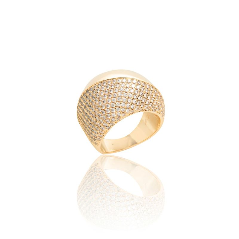 Anel-Lombada-Meio-a-Meio-Cravejado-com-Zirconia-Branca-Banho-de-Ouro-18k