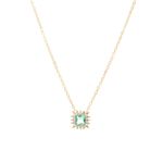 Colar-Pingente-Quadrado-Cristal-Paraiba-e-Borda-Cravejada-de-Zirconias-Brancas-Banho-de-Ouro-18k-Tam-50-cm