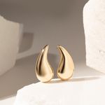 Brinco-Gota-Liso-33mm-Banho-de-Ouro-18k
