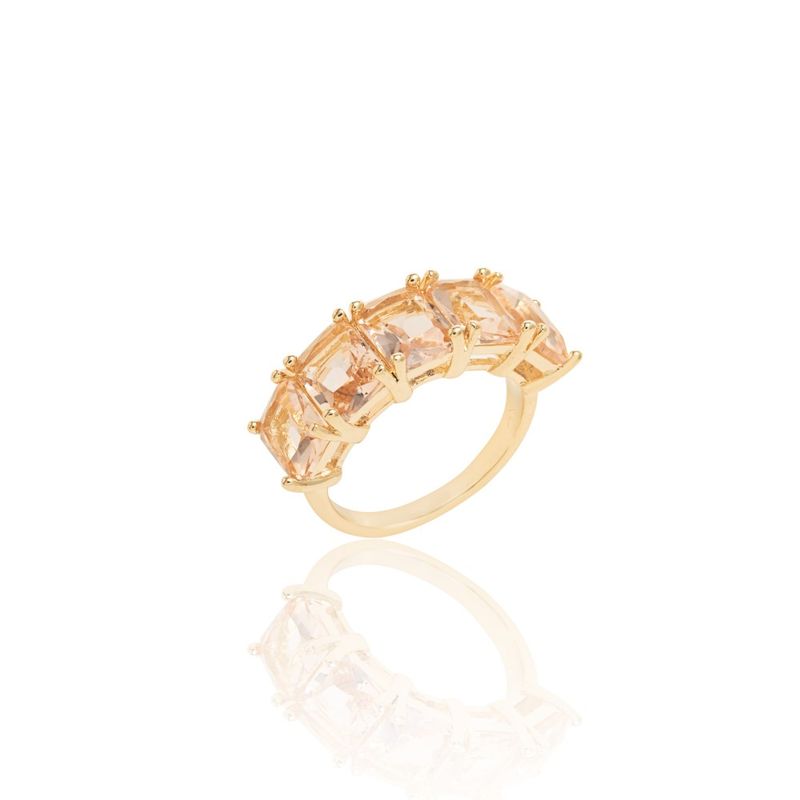 Anel-com-5-Retangulos-6x8-Cristal-Morganita-Banho-de-Ouro-18k