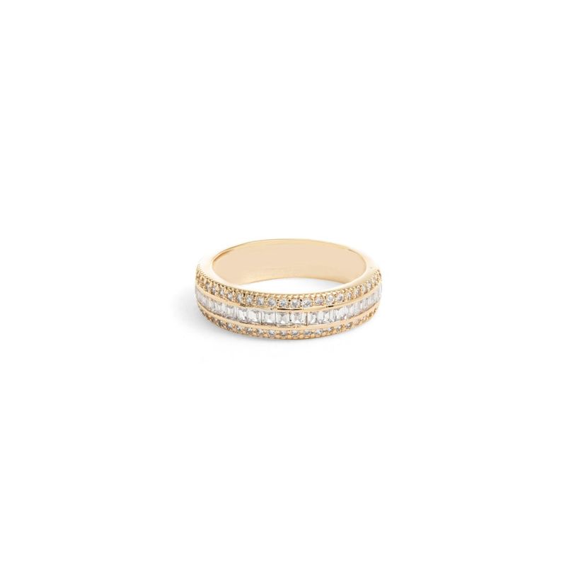Anel-Duplo-Solitario-Cravacao-Halo-em-Garras-e-Cravejado-Inteiro-Banho-de-Ouro-18k