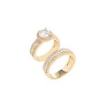 Anel-Duplo-Solitario-Cravacao-Halo-em-Garras-e-Cravejado-Inteiro-Banho-de-Ouro-18k