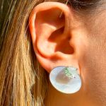 Brinco-Ear-Jacket-Cristal-Rutilado-Cor-Berilo-Oval-e-Madreperola---Banhado-em-Rodio-Branco-