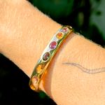 Bracelete-Cristal-Citrino-Cristal-Rodolita-Cristal-Peridoto-Cravacao-Inglesa---Banho-de-Ouro-18k