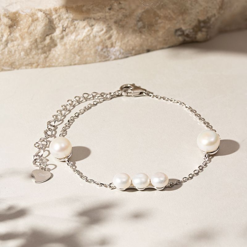 Pulseira-de-Perolas-de-Agua-Doce---20-cm---Prata-925