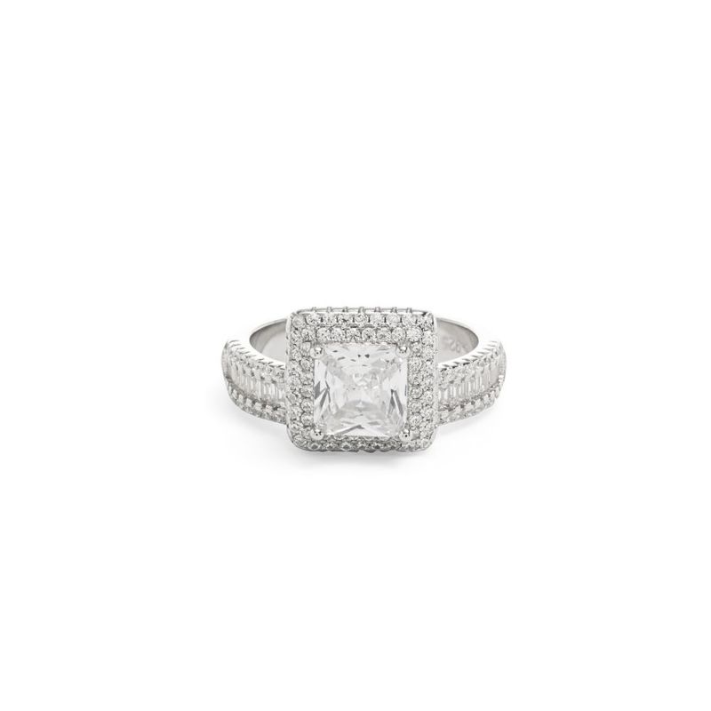 Anel-Solitario-Duplo-Quadrado-Bordado-com-Zirconia-Branca---Prata-925
