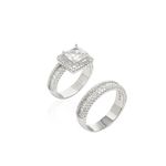 Anel-Solitario-Duplo-Quadrado-Bordado-com-Zirconia-Branca---Prata-925