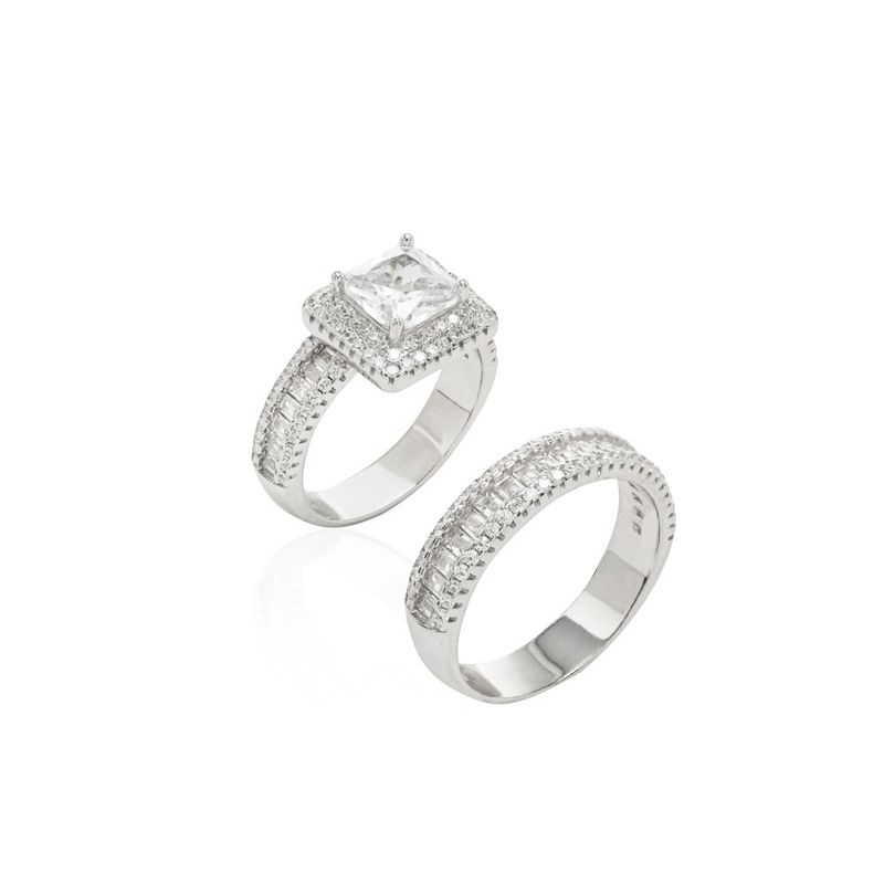Anel-Solitario-Duplo-Quadrado-Bordado-com-Zirconia-Branca---Prata-925