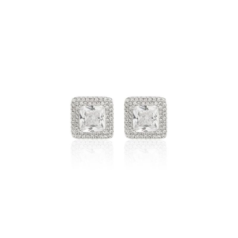 Brinco-Quadrado-Zirconia-Branca-Borda-Cravejada---Prata-925