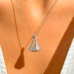 Colar-Nossa-Senhora-Aparecida-Cravejado-com-Zirconia-Branca-e-Zirconia-Azul-Escuro---50cm---Prata-925