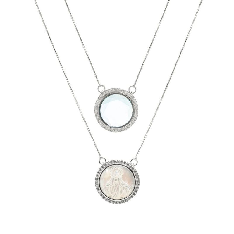 Colar-Escapulario-Nossa-Senhora-de-Fatima-em-Madreperola-e-London-Blue---60cm---Prata-925-