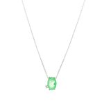 Colar-Oval-7x10-Fusion-Esmeralda-Cravejado-com-Zirconia-Branca---45cm---Prata-925