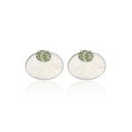 Brinco-Ear-Jacket-Cristal-Rutilado-Cor-Berilo-Oval-e-Madreperola---Banhado-em-Rodio-Branco