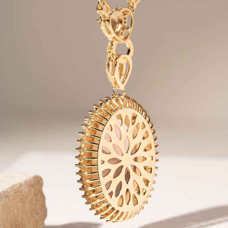 Colar-Maxi-Oval-Cristal-Rodolita-com-Formas-em-Cristal-Citrino-e-Cristal-Paraiba---50-cm---Banho-de-Ouro-18k