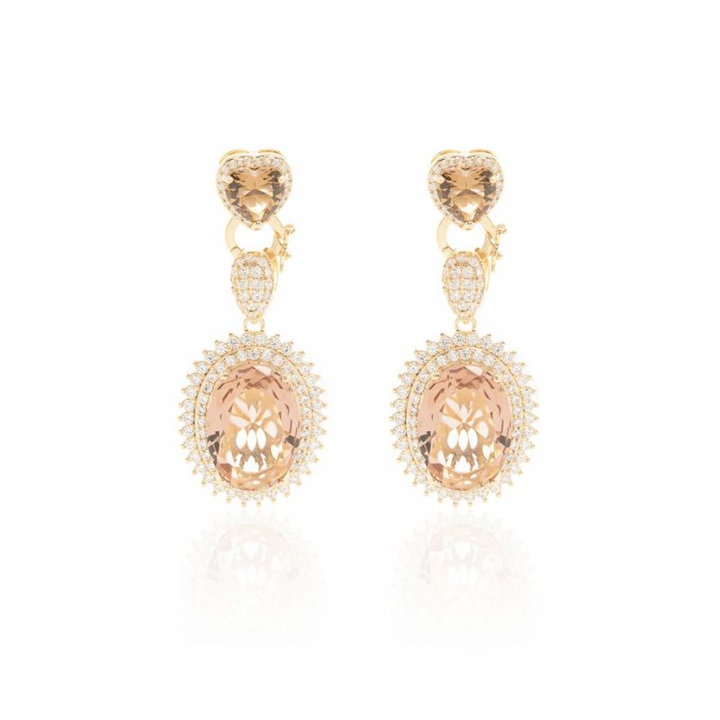 Brinco-Maxi-Oval-Cristal-Rodolita-com-Zirconias-Brancas---Banho-de-Ouro-18k-
