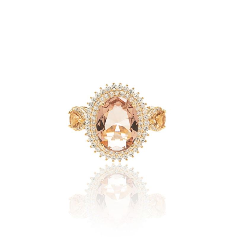 Anel-Maxi-Oval-Cristal-Rodolita-com-Zirconias-Brancas---Banho-de-Ouro-18k