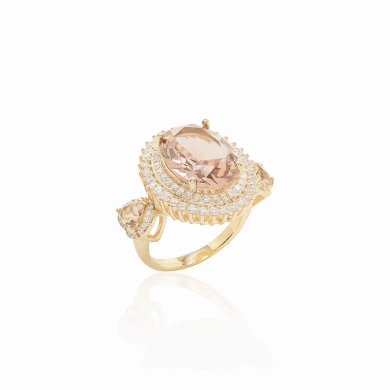 Anel-Maxi-Oval-Cristal-Rodolita-com-Zirconias-Brancas---Banho-de-Ouro-18k