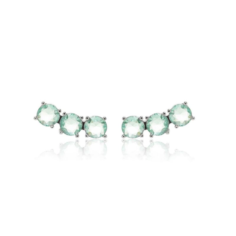 Brinco-Ear-Cuff-Cristal-Paraiba-Redondos---Banho-de-Rodio-Branco