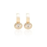 Brinco-Argola-Click-Zirconia-Branca-Oval-Cravejado---Banho-de-Ouro-18k-