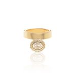 Anel-Zirconia-Branca-Oval-Borda-Cravejada---Banho-de-Ouro-18k-