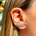 Brinco-Ear-Cuff-Zirconias-Brancas-Redondas---Banho-de-Ouro-18k-