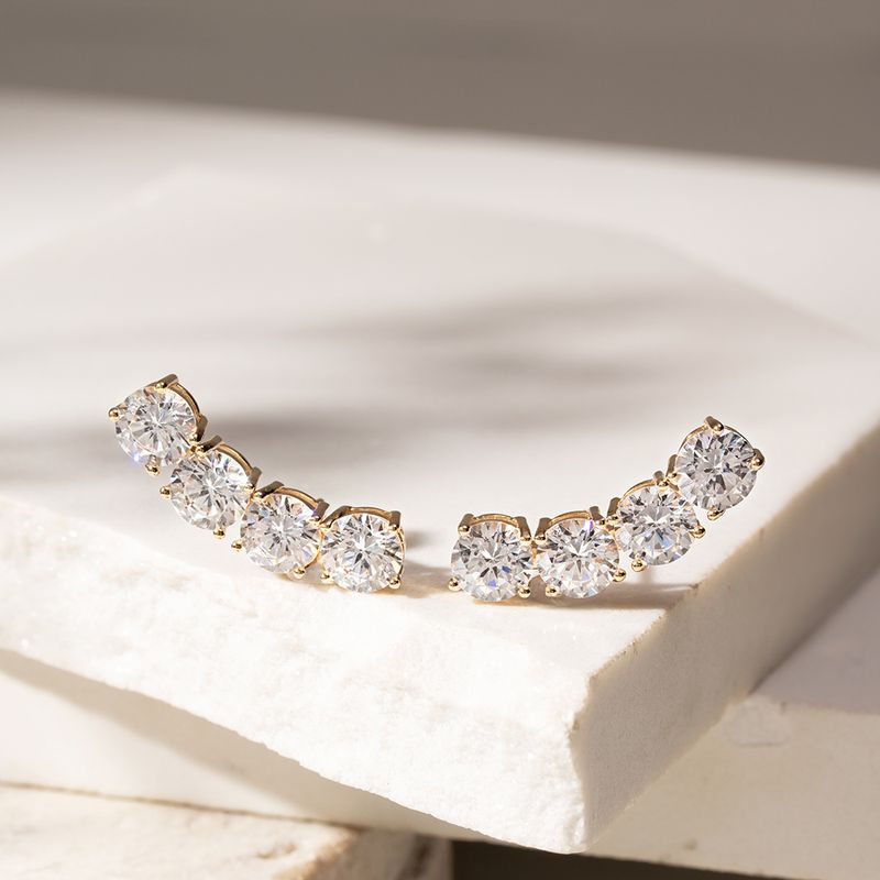 Brinco-Ear-Cuff-Zirconias-Brancas-Redondas---Banho-de-Ouro-18k-