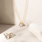 Conjunto-Ponto-de-Luz-7mm-Zirconia-Branca---45cm---Banho-de-Ouro-18k-