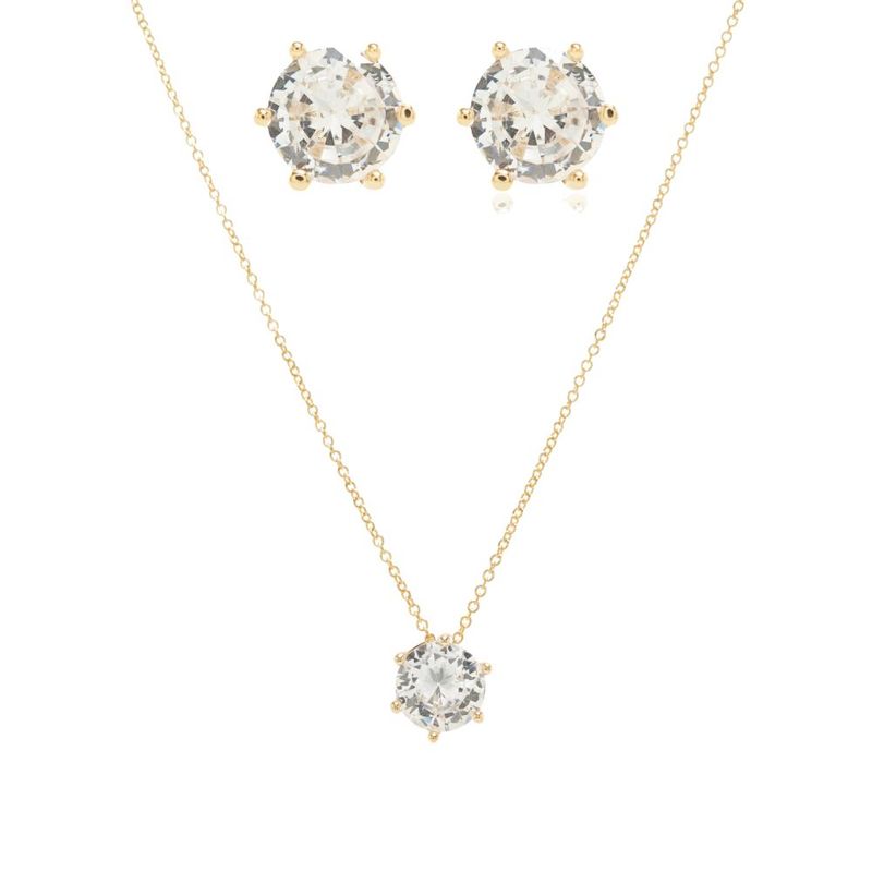 Conjunto-Ponto-de-Luz-7mm-Zirconia-Branca---45cm---Banho-de-Ouro-18k-