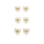 Kit-de-Brincos-Coracao-em-Perolas-Coreanas-3-pecas-6.5mm-8mm-10mm---Banho-de-Ouro-18k