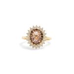 Anel-Oval-com-Cristal-Rodolita-e-Borda-Cravejada-com-Zirconias-Brancas-e-Chocolate---Banho-de-Ouro-18k
