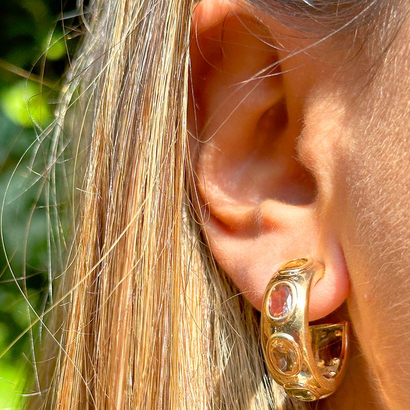 Brinco-Argola-Inteira-Cristal-Citrino-Cristal-Rodolita-Cristal-Peridoto-Cravacao-Inglesa---Banho-de-Ouro-18k