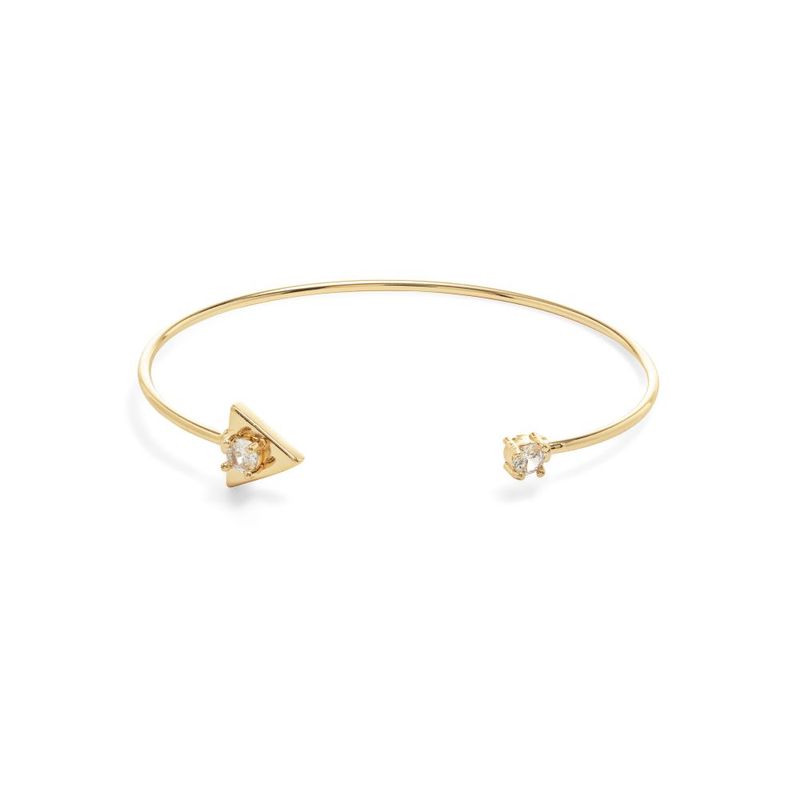 Bracelete-Trianculo-com-Zirconia-Branca-Banho-de-Ouro-18k