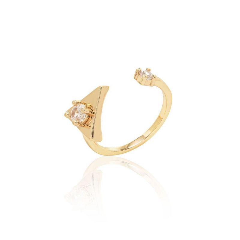Anel-Triangulo-Com-Zirconia-Branca-Aro-Aberto-Banho-de-Ouro-18k