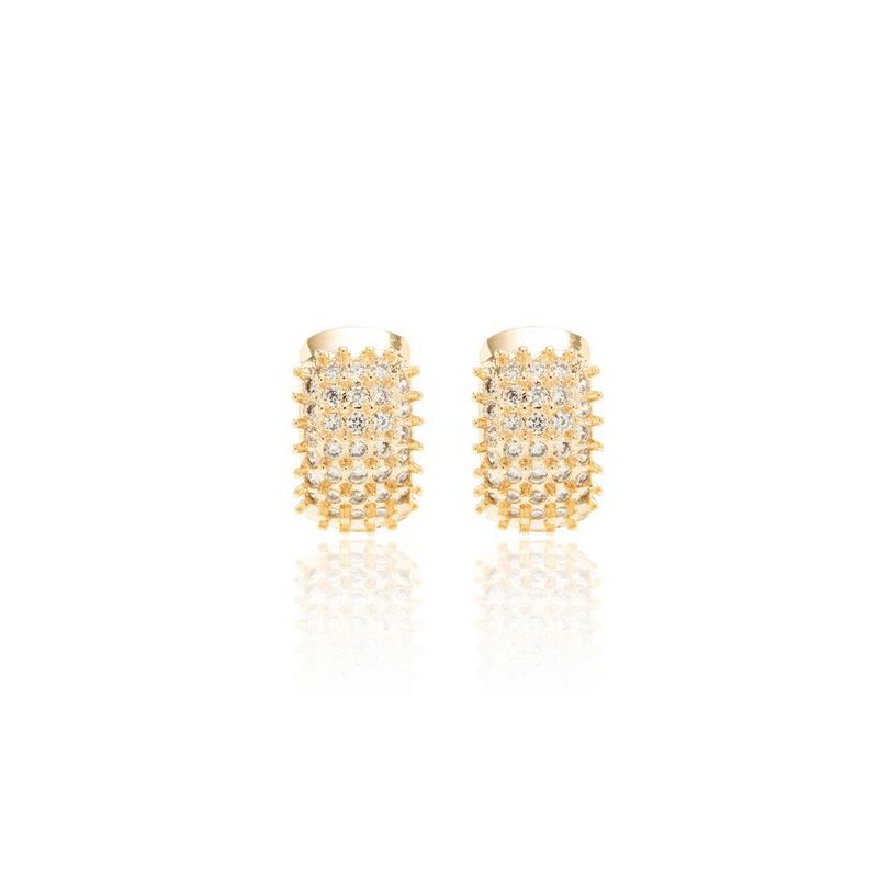 Brinco-Argola-12mm-Cravejado-com-Zirconias-Brancas-em-5-Linhas-com-Espinhos---Banho-de-Ouro-18k