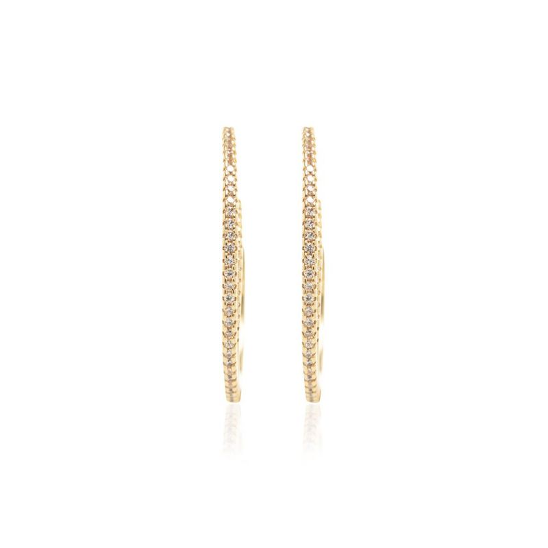 Brinco-Argola-Arco-com-Zirconias-Brancas---Banho-de-Ouro-18k