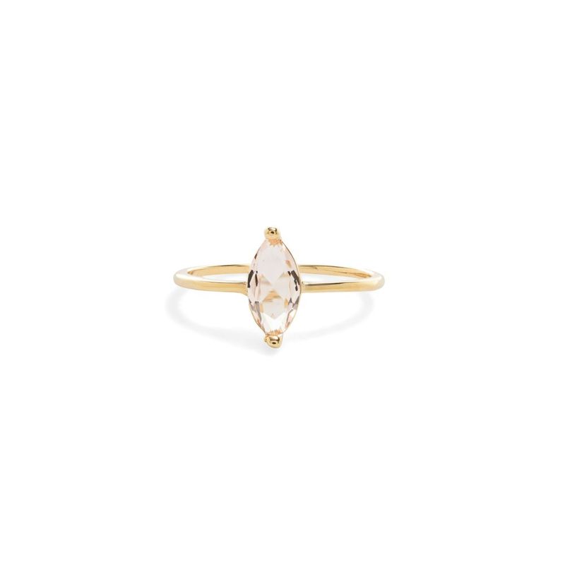 Anel-Solitario-Cristal-Morganita-Navete---Banho-de-Ouro-18k