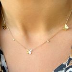 Colar-3-Borboletas-com-Zirconia-Branca---50-cm---Banho-de-Ouro-18k