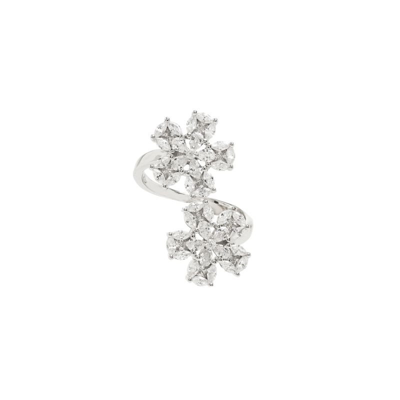 Anel-Flor-5-Petalas-Cravejadas-com-Zirconia-Branca-em-Navetes---Prata-925-
