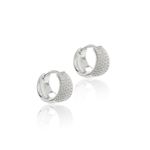 Brinco-Argola-Pequena-Cravejado-com-6-Linhas-de-Zirconias-Brancas---Prata-925
