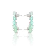 Brinco-Ear-Cuff-Gotas-de-Fusion-Esmeralda-Colombiana-Fusion-Turmalina-e-Fusion-Turmalina-Light---Prata-925