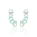 Brinco-Ear-Cuff-Gotas-de-Fusion-Turmalina-Light-Fusion-Turmalina-e-Fusion-Esmeralda-Colombiana---Prata-925