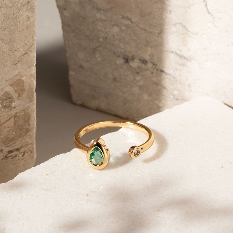 Anel-Cristal-Paraiba-Gotinha-9x6---Banho-de-Ouro-18k