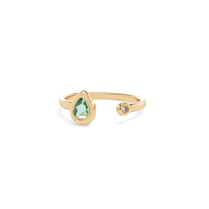 Anel-Cristal-Paraiba-Gotinha-9x6---Banho-de-Ouro-18k