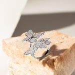Anel-Borboletas-e-Flores-com-Zirconias-Brancas---Banho-de-Rodio-Branco