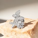 Anel-Borboletas-e-Flores-com-Zirconias-Brancas---Banho-de-Rodio-Branco