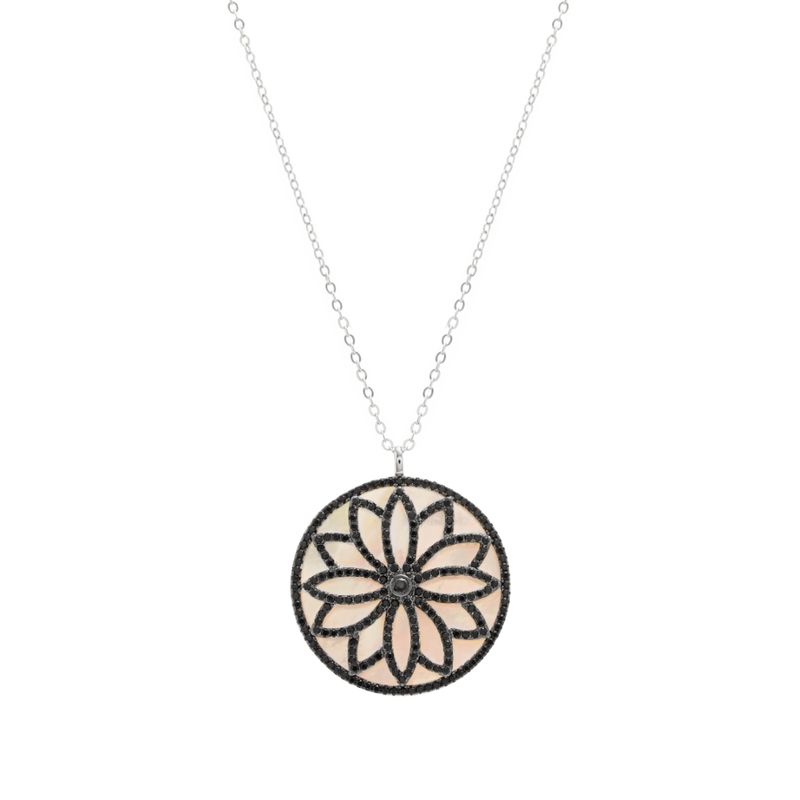 Colar-Mandala-de-Zirconias-Negras-em-Madreperola---50cm---Banho-em-Rodio-Branco-