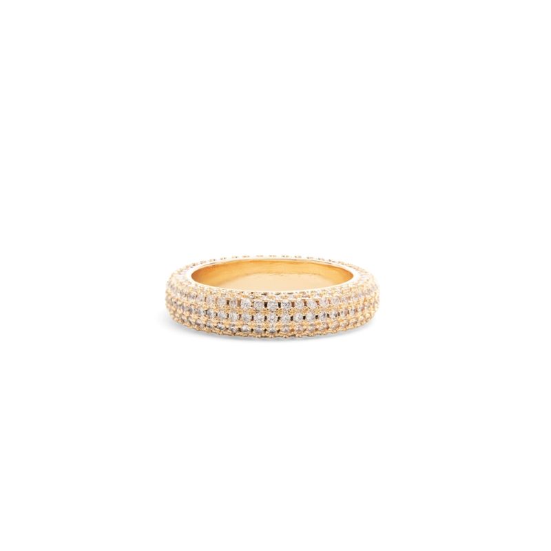 Anel-Solitario-Zirconia-branca---Aparador-Cravejado---Banho-de-Ouro-18k-e-Banho-de-Rodio-Branco-