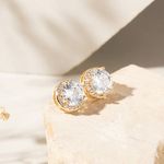 Conjunto-Branco-e-Colar-Redondos-com-Zirconia-Branca-8mm---45cm---Banho-de-Ouro-18k